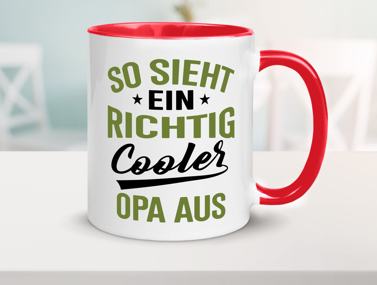 So sieht ein richtig Cooler Opa aus | Großvater Geschenkidee Familie Humor Tasse