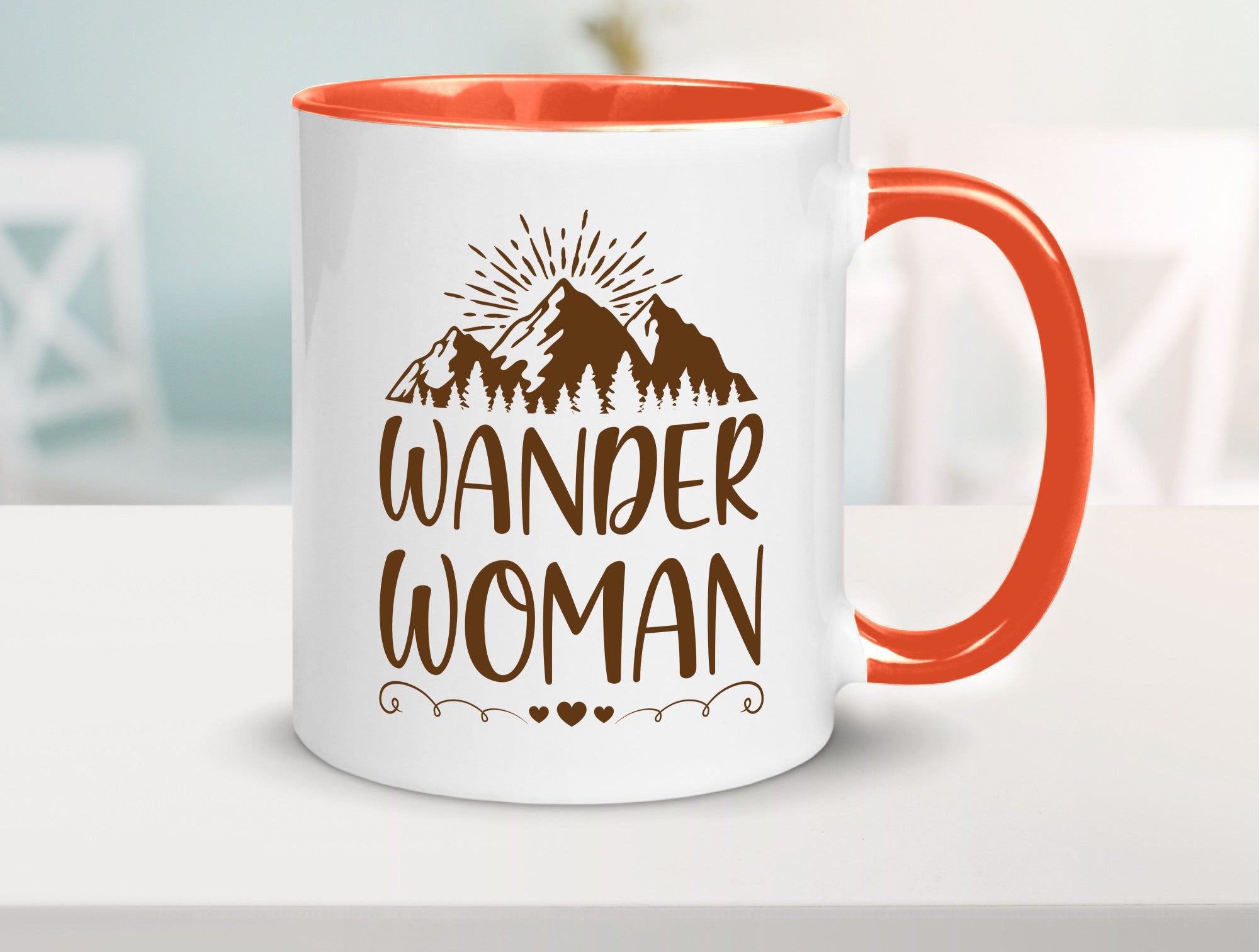 Wander Woman | Berge Herzen Geschenk Familie Geschenkidee lustiger Spruch Tasse