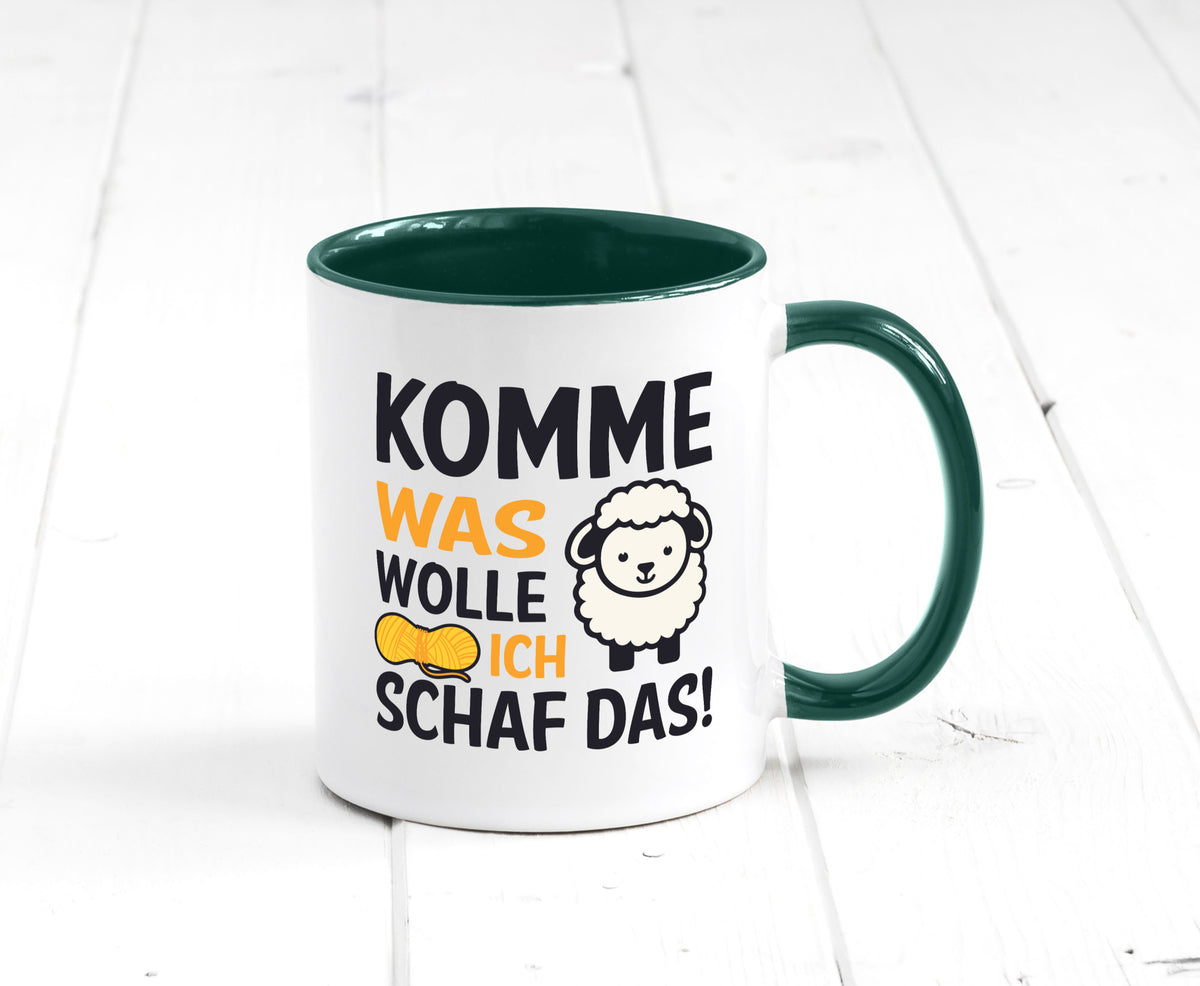 Komme was wolle, ich schaf das | Wolle Humor Geschenkidee Tasse