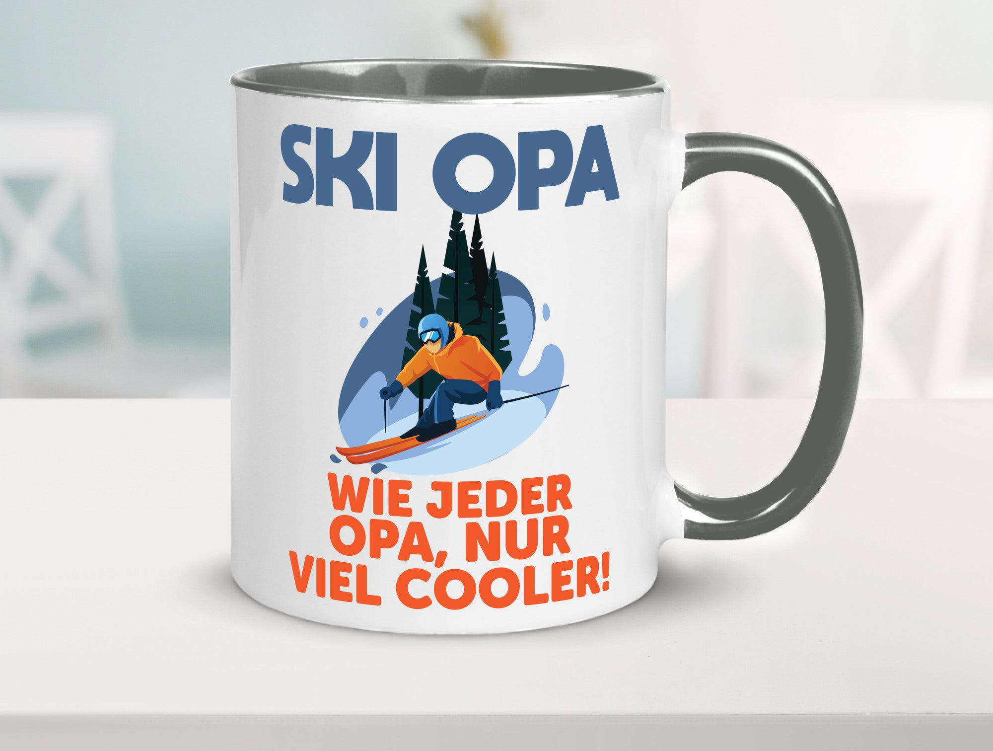 Ski Opa, normal, nur cooler | Skifahrer Bäume Schnee Geschenkidee Familie Humor