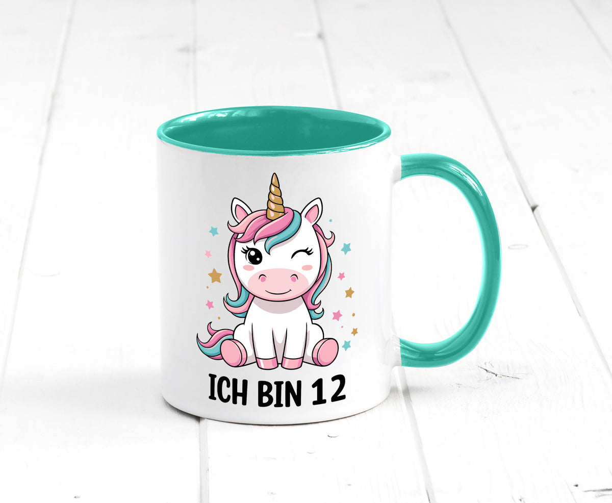 12. Geburtstag | 12 Jahre Einhorn Mädchen lustig Geschenkidee Geschenk Tasse