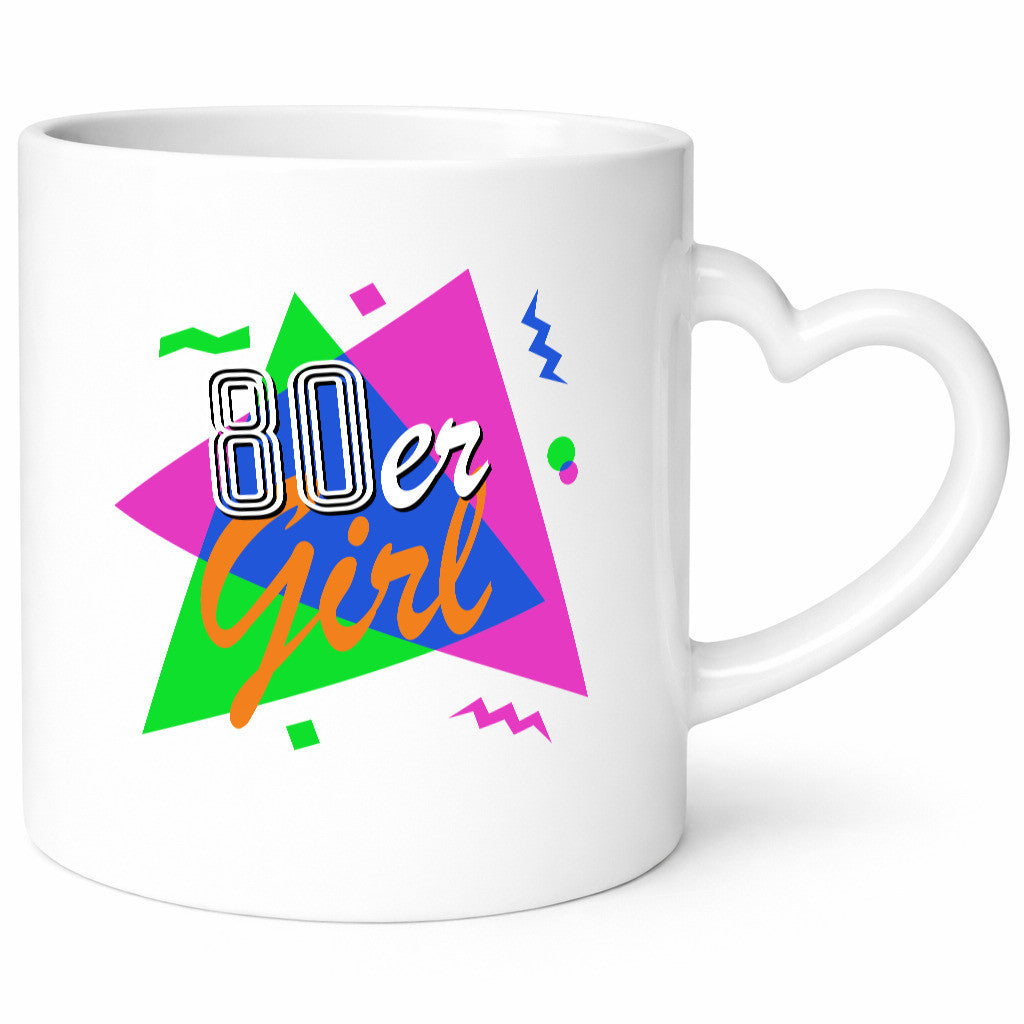80er Girl - Jahre bunt + verrückt retro Humor Geschenkidee Tasse