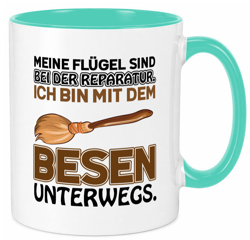 Flügel Reperatur lustig Humor Geschenkidee Geschenk Tasse