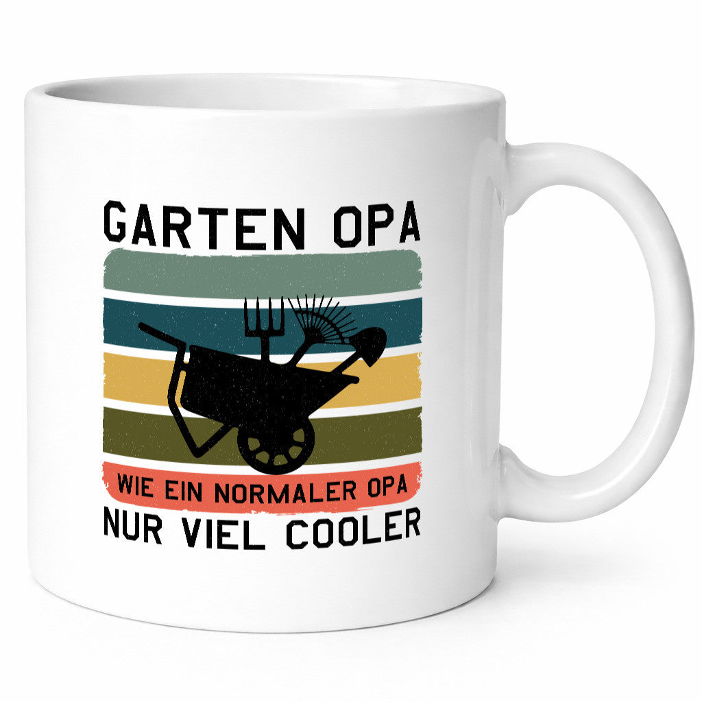 Garten Opa, viel cooler | Schubkarre Humor Familie Geschenkidee Tasse