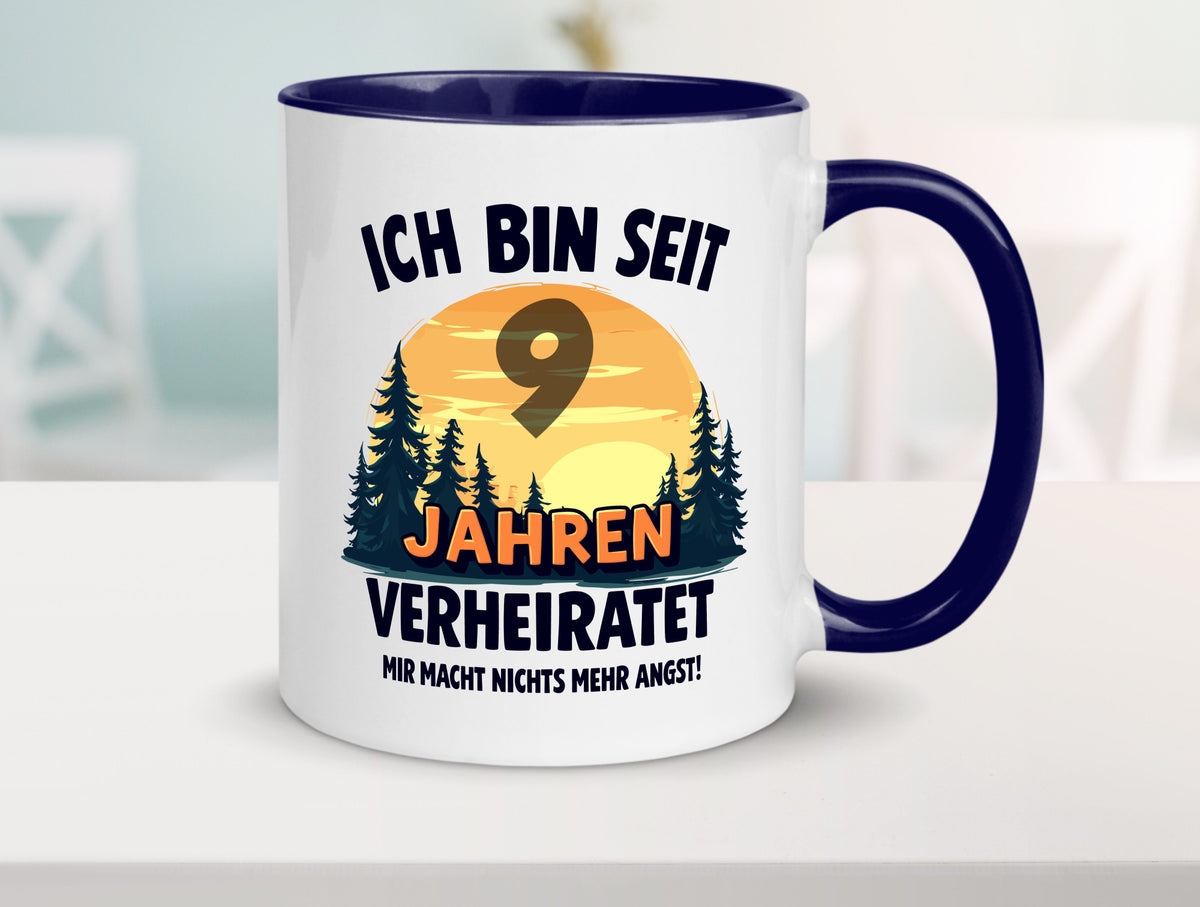 Ich bin Verheiratet | 9. Hochzeitstag Ehepaar v2 Geschenkidee Humor Tasse