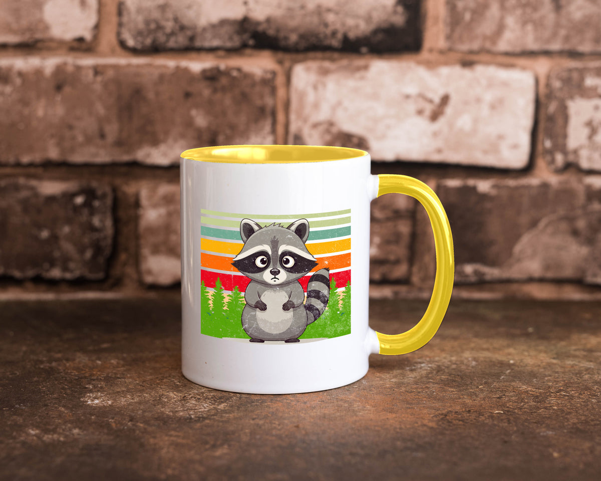 Waschbär | Vintage v2 lustiger Spruch Geschenk Humor Geschenkidee Tasse