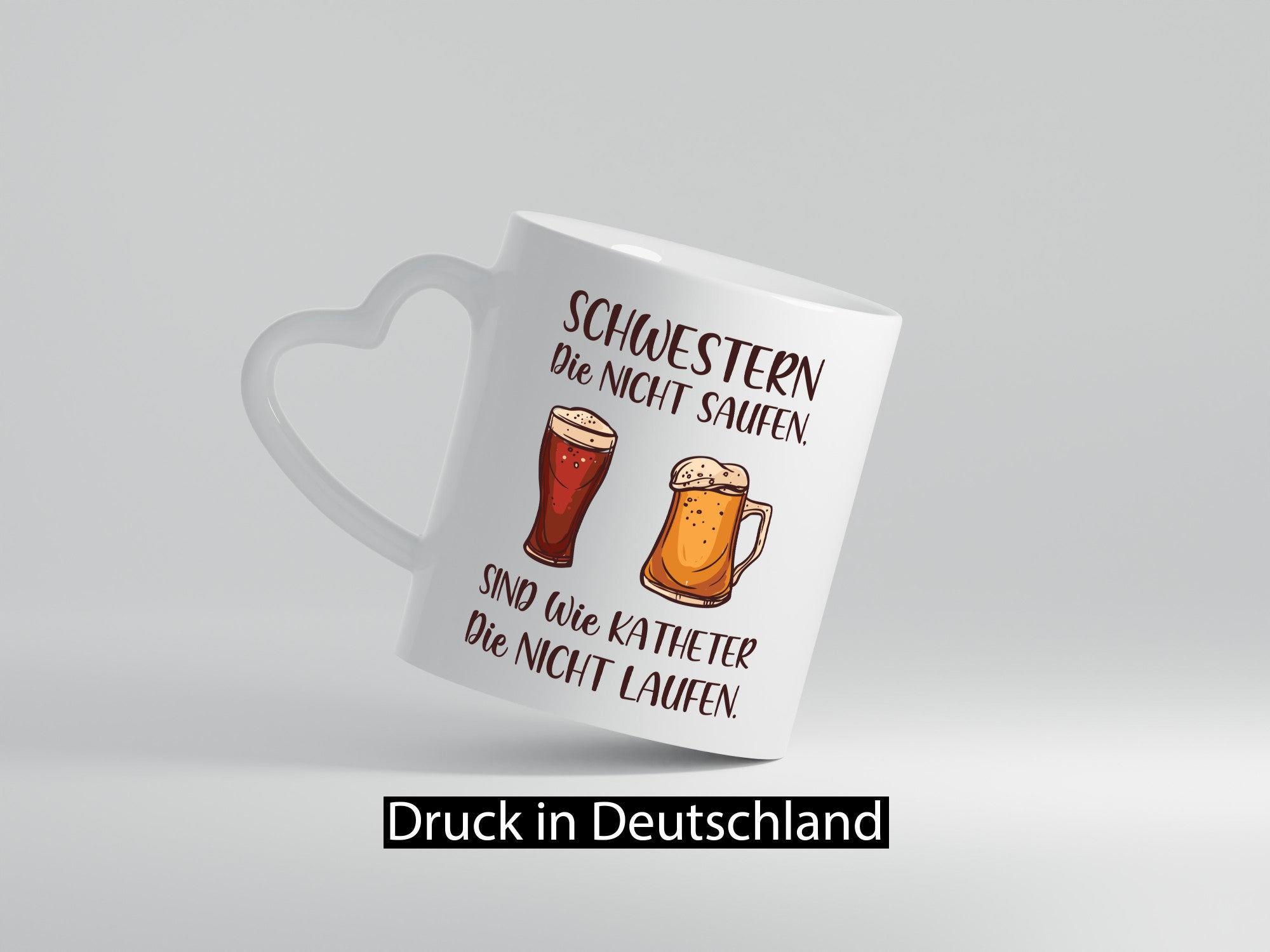 Schwestern die nicht saufen, Katheder laufen | Gläser lustiger Spruch Geschenk