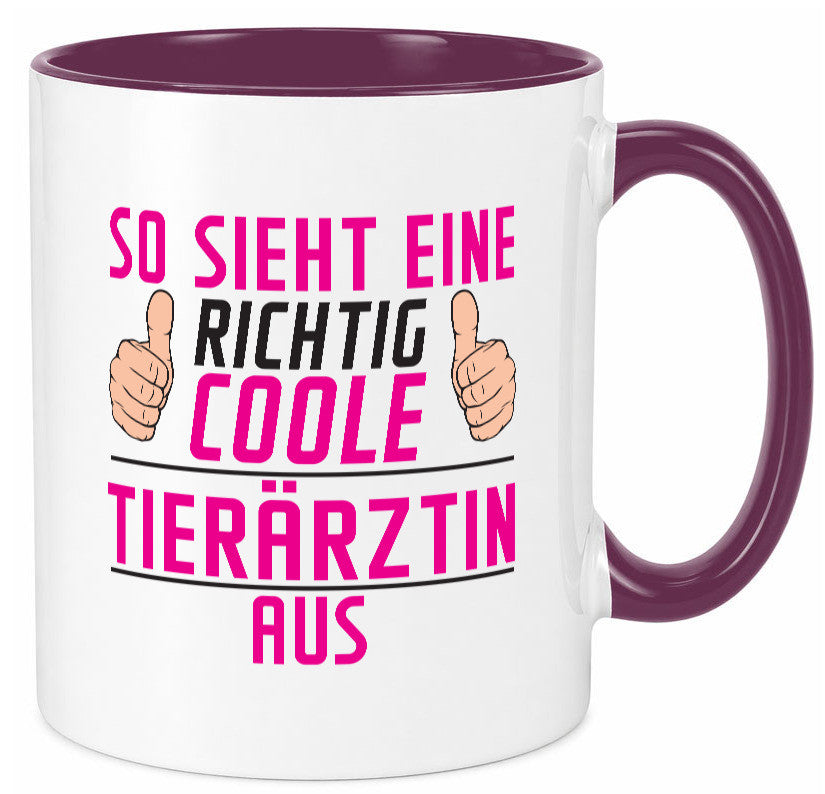 Richtig Coole Tierärztin | Mediziner Tiermedizin lustig Tierliebhaber Humor Tasse