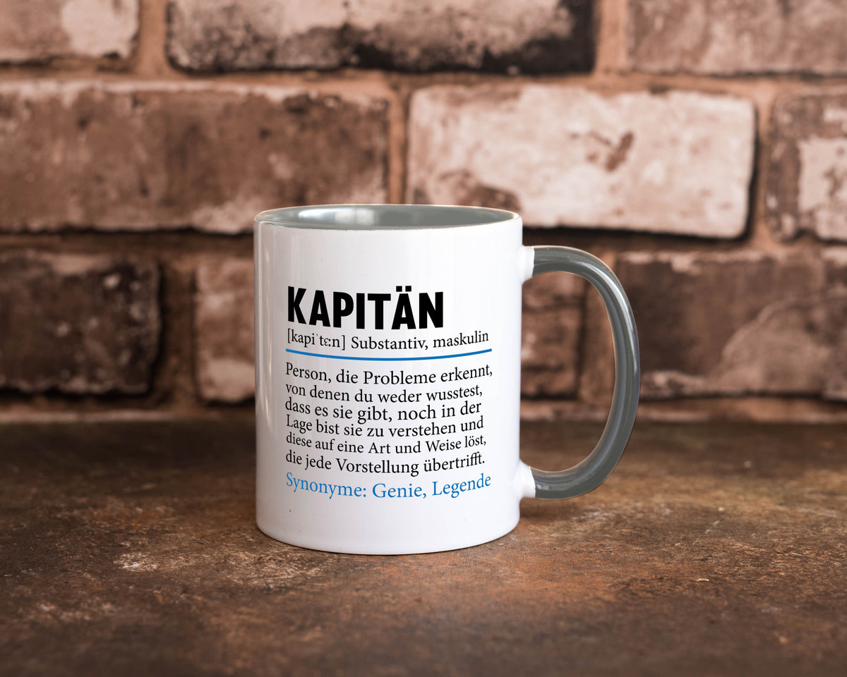 Kapitän | Spruch lustig Schiffskapitän Schiff Geschenk Humor Geschenkidee Tasse
