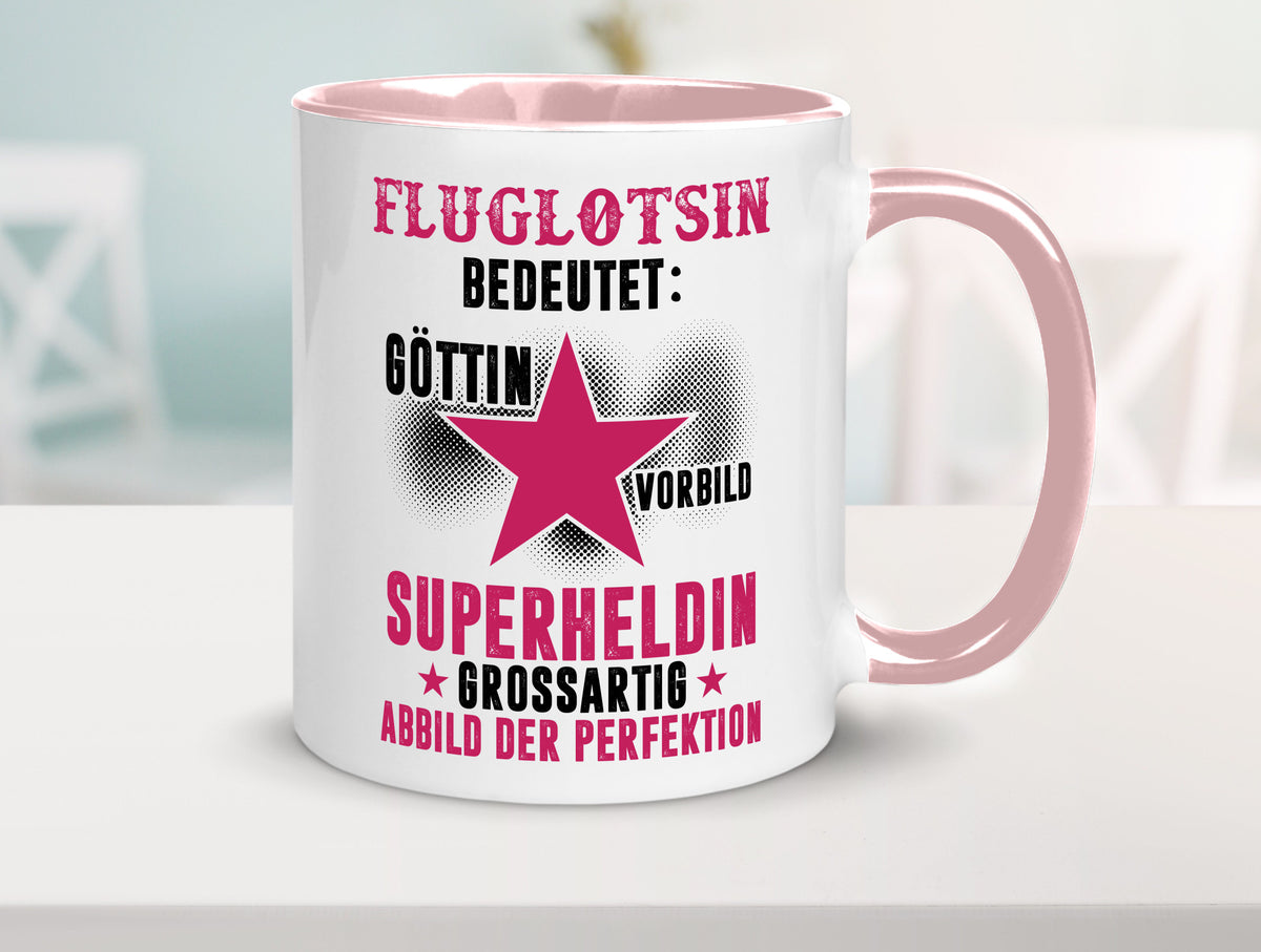 Bedeutung von Fluglotsin | Flughafen Flugverkehr Geschenkidee Humor Tasse