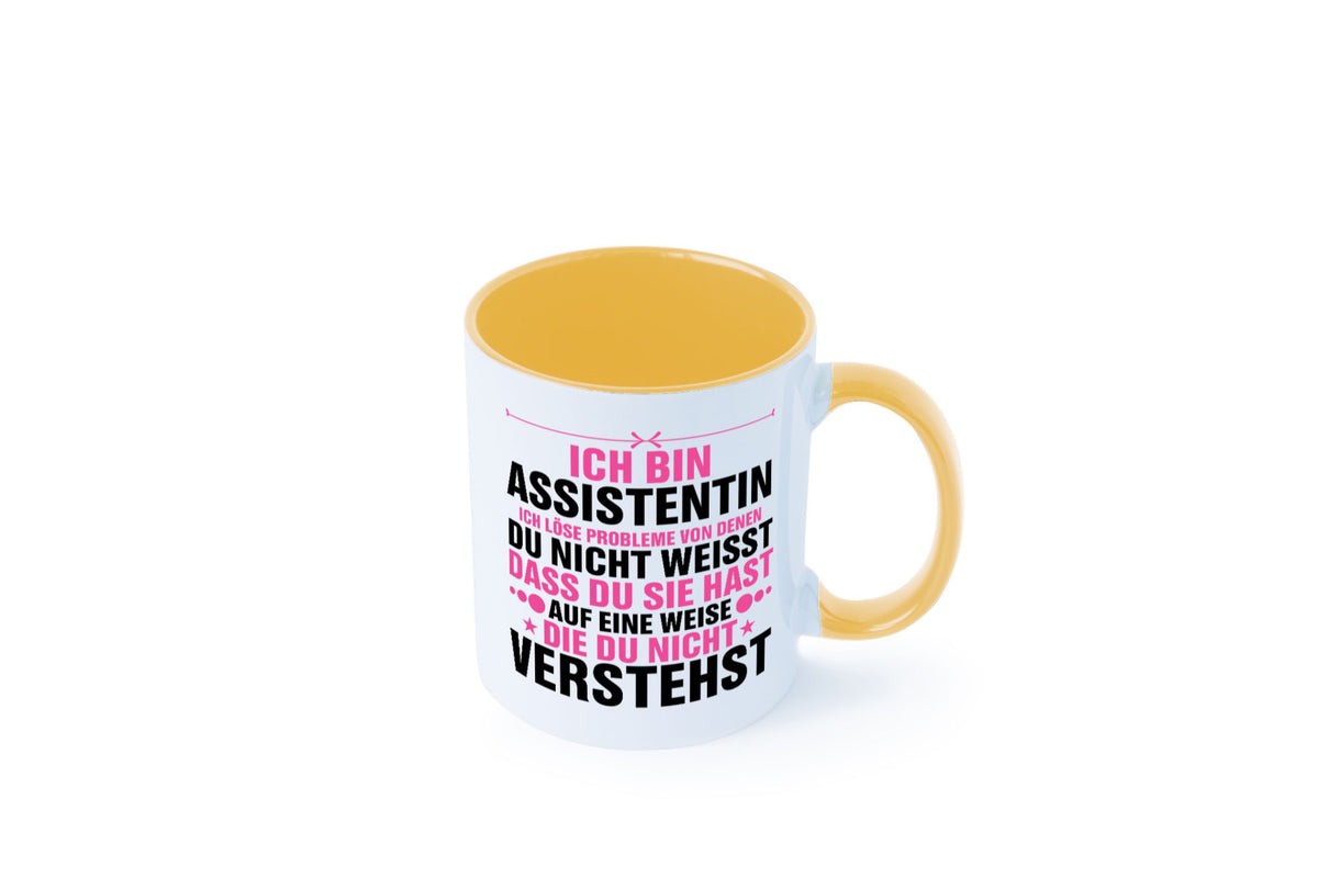 Löse Probleme: Assistentin | Assistenz Hilfskraft lustig Humor Geschenkidee Tasse