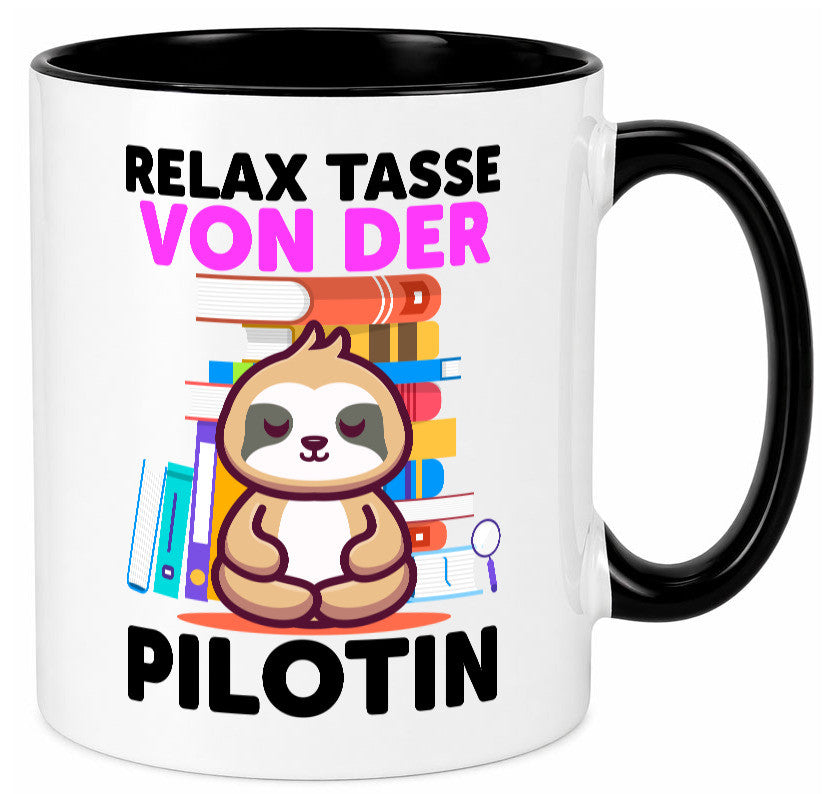 Relax Tasse: Pilotin | Definition Piloten lustiger Spruch Geschenk Humor