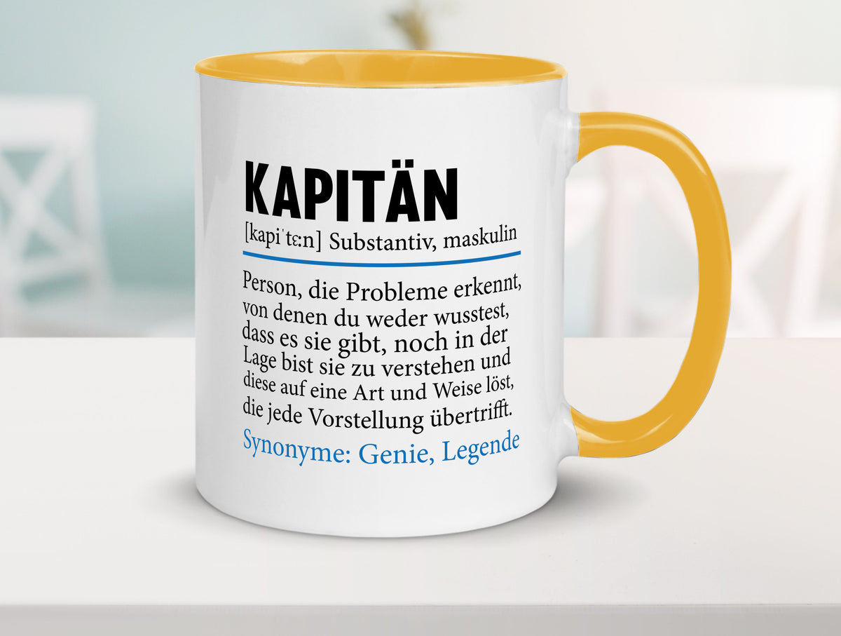 Kapitän | Spruch lustig Schiffskapitän Schiff Geschenk Humor Geschenkidee Tasse