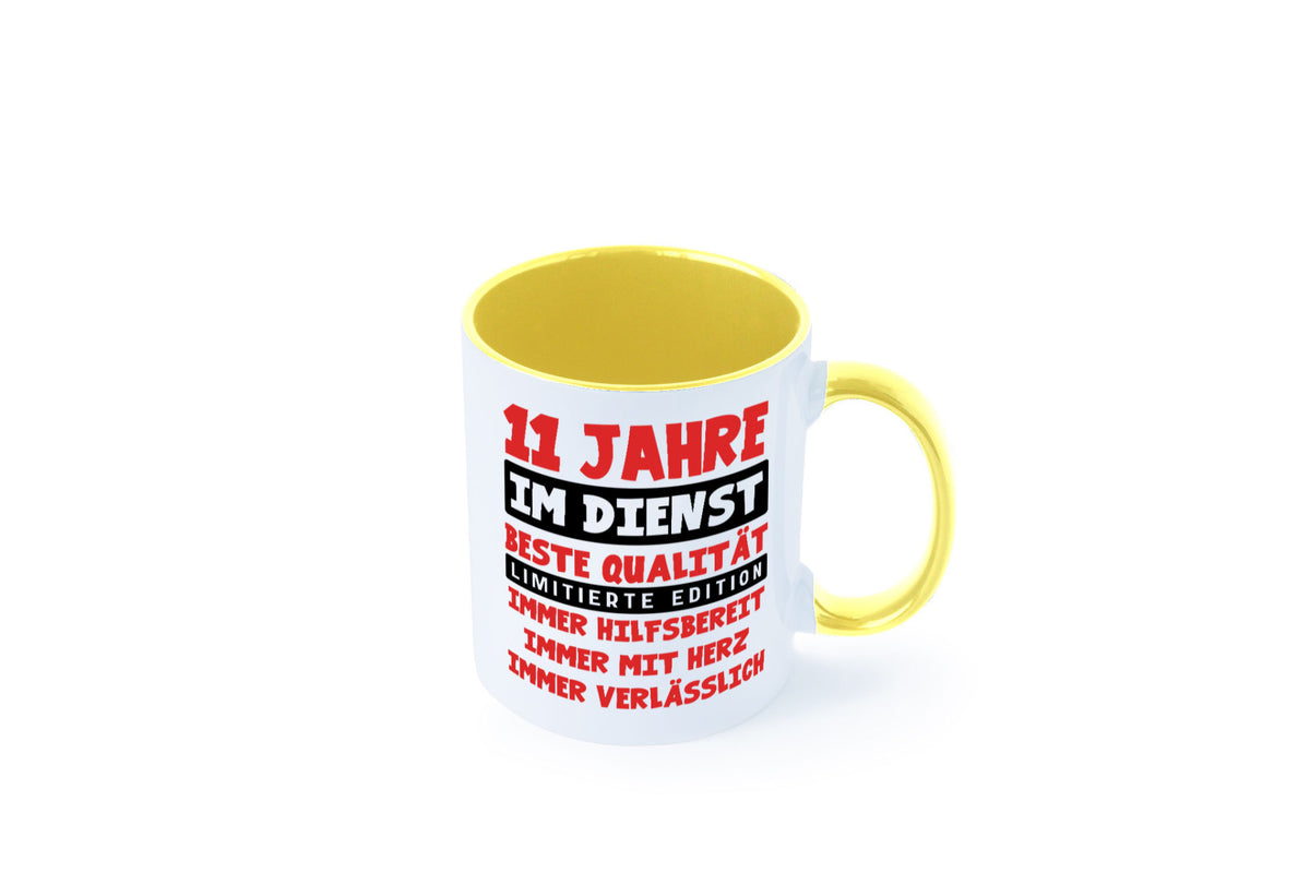 11 Jahre im Dienst | Jubiläum Arbeit v9 Geschenkidee Kollegen Büro Humor Tasse