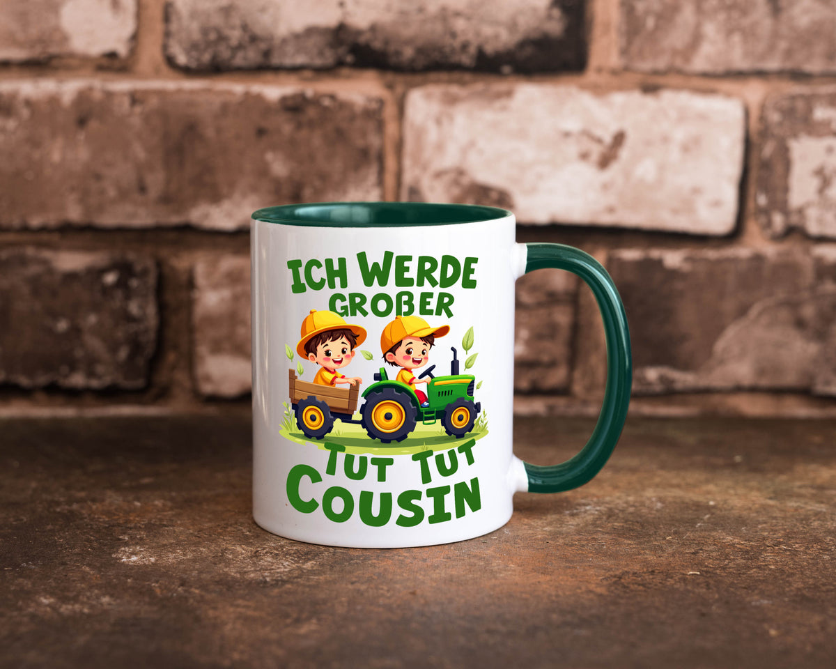Ich werde Großer Cousin | Familie Bauer lustiger Spruch Geschenk Geschenkidee Tasse