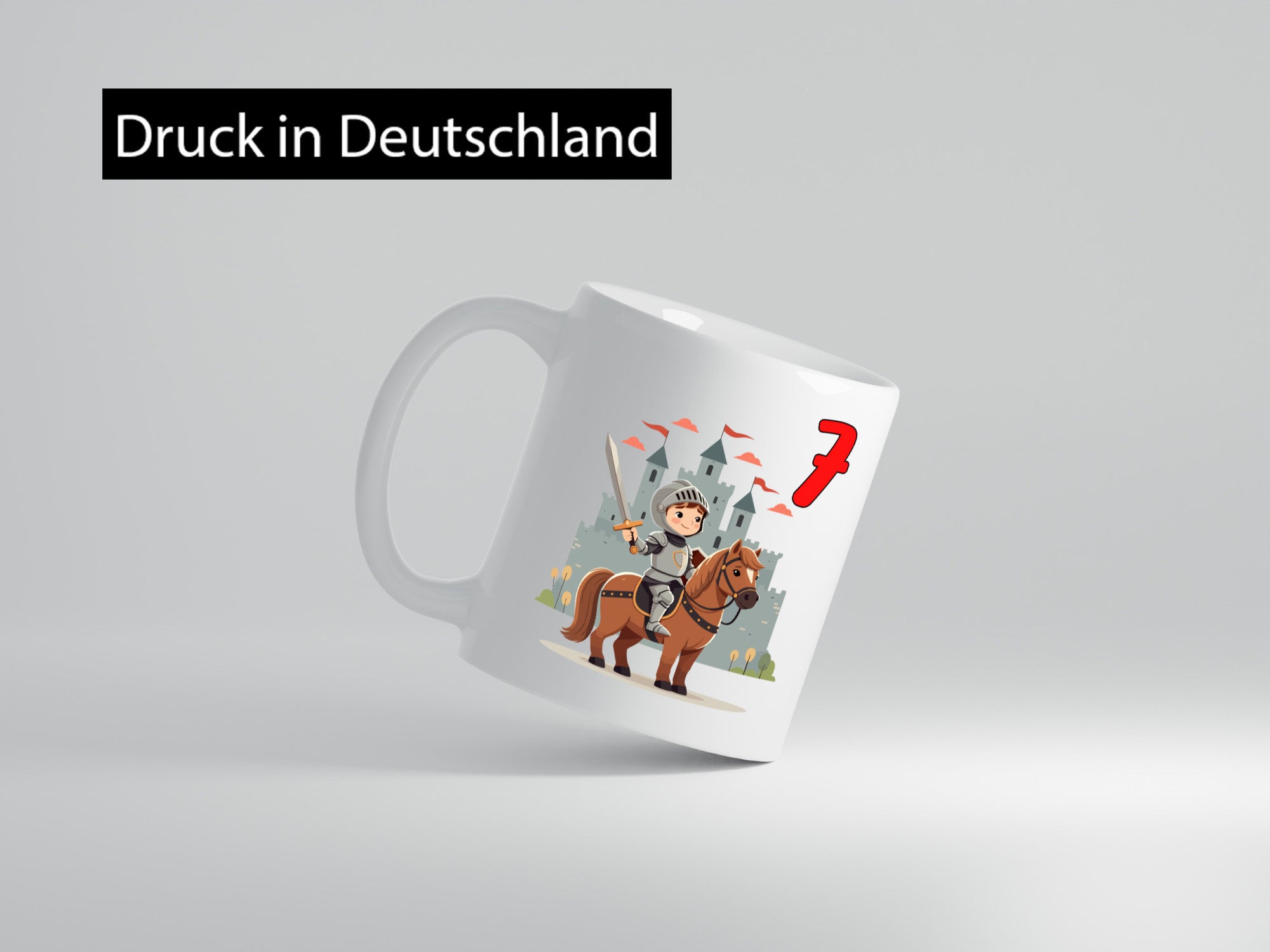 7. Geburtstag | 7 Jahre Ritter Junge Schloss Geschenkidee Humor Tasse