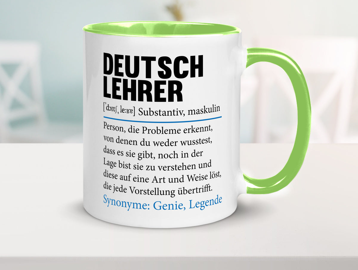 Deutschlehrer Spruch | Lehrer Schule Humor lustig Geschenkidee Geschenk Tasse