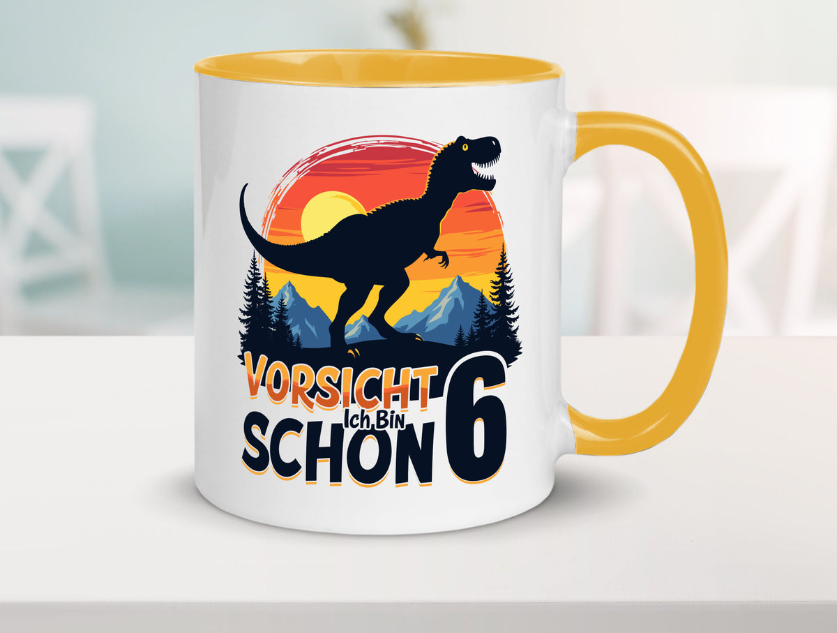 6. Geburtstag | 6 Jahre Dinosaurier Geschenkidee Humor Tasse