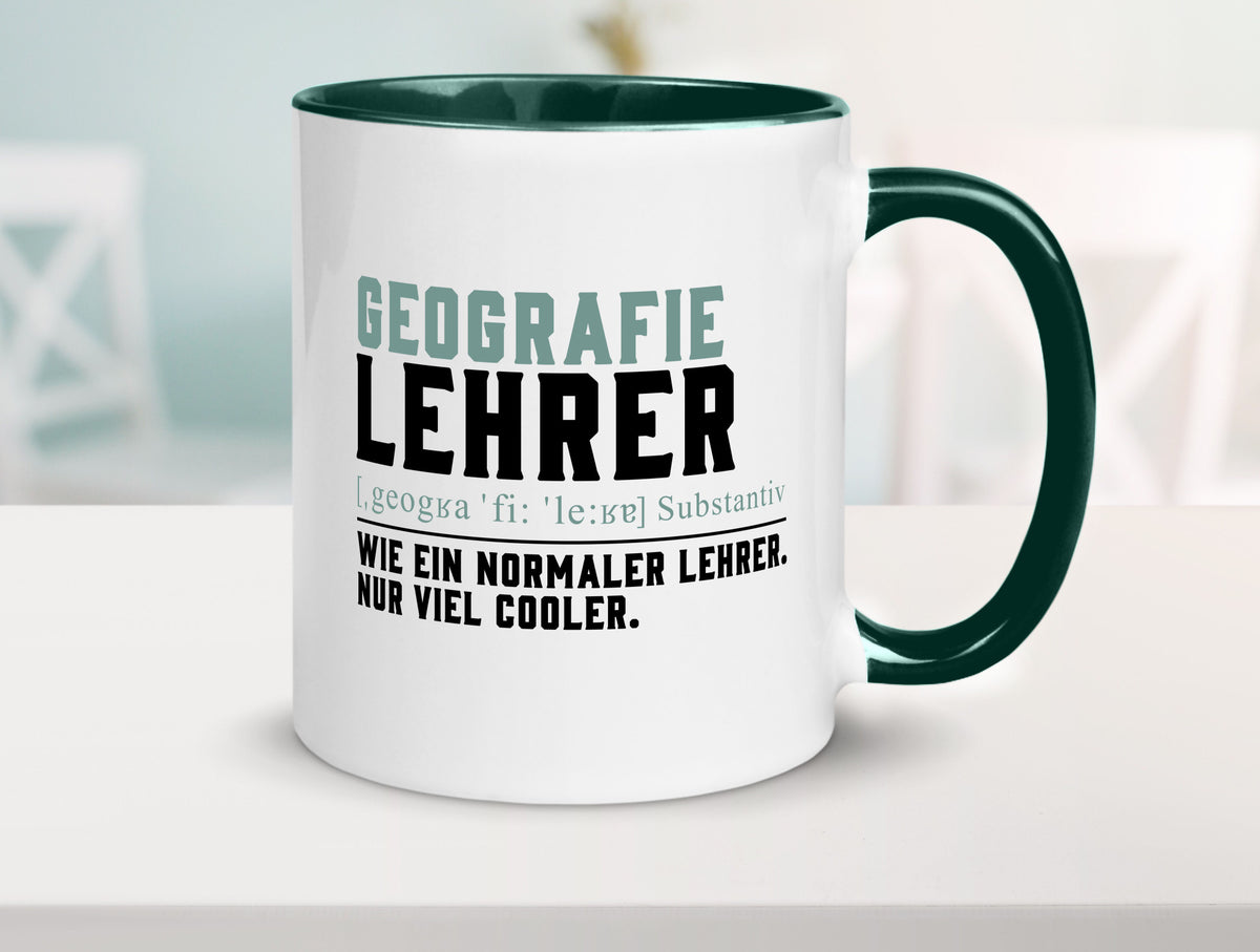 Geographielehrer | Lehrer Unterricht Lieblingslehrer lustiger Spruch Geschenk Tasse