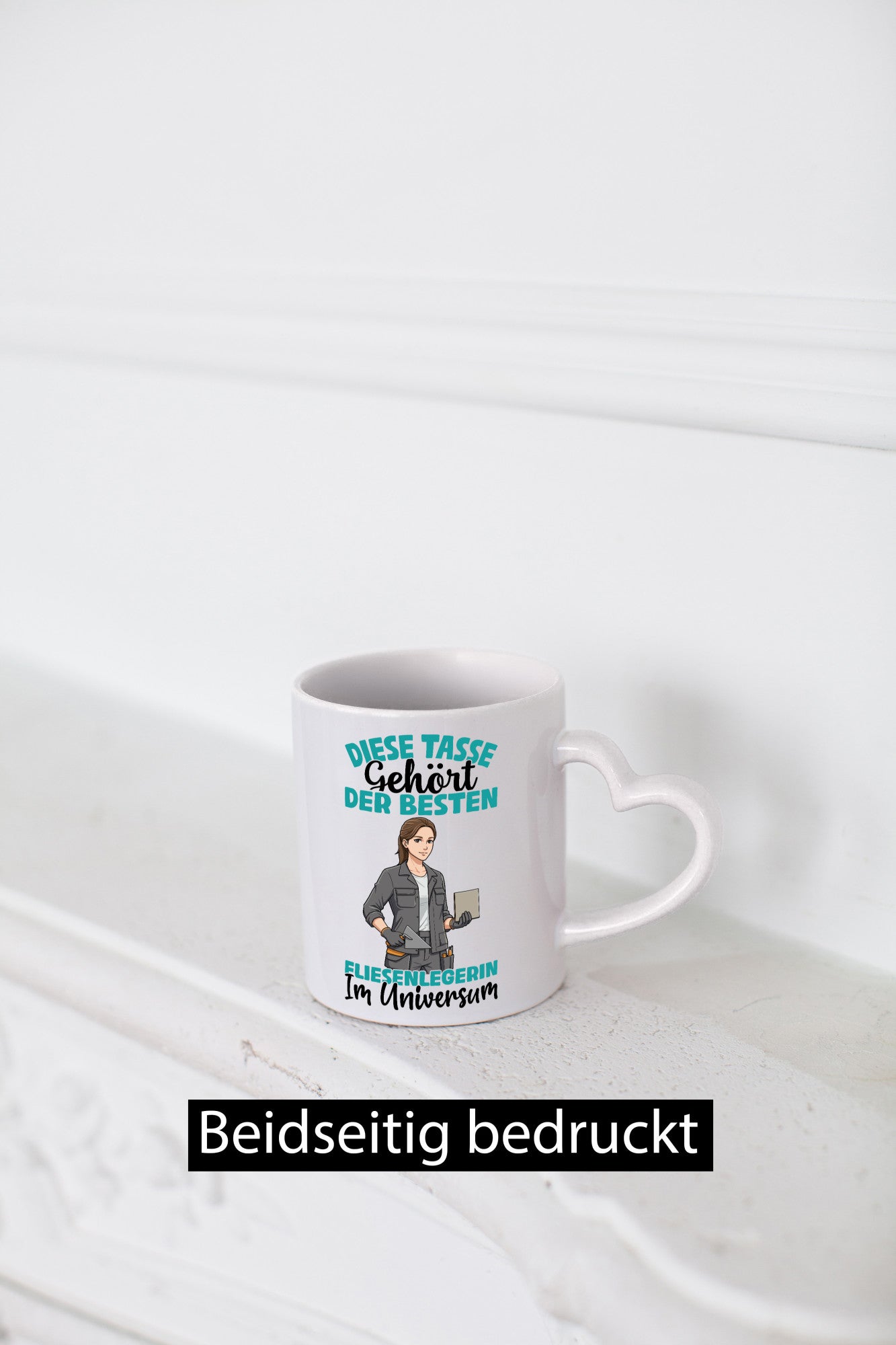 Im Universum: Fliesenlegerin | Fliesenlegen Bau Geschenkidee Humor Tasse