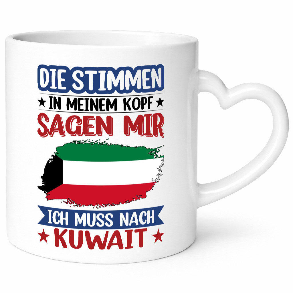 Kuwait | Urlaub Stimmen in meinem Kopf Traumland Geschenkidee Humor Tasse
