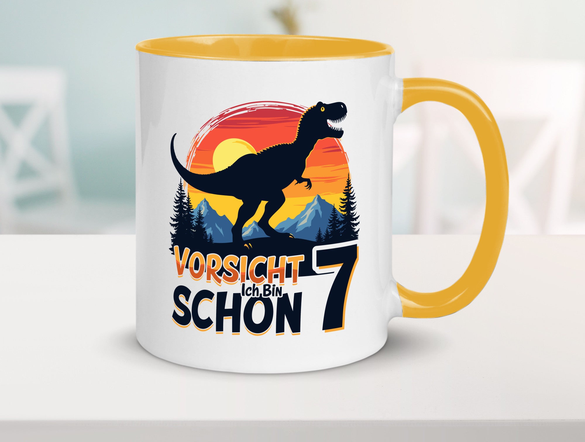 7. Geburtstag | 7 Jahre Dinosaurier v2 Geschenk Geschenkidee lustiger Spruch