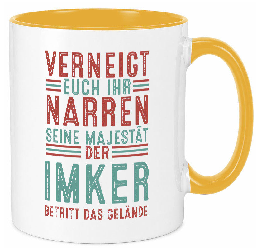 Verneigt euch: Imker | Imkerei Geschenk Humor Geschenkidee lustiger Spruch Tasse