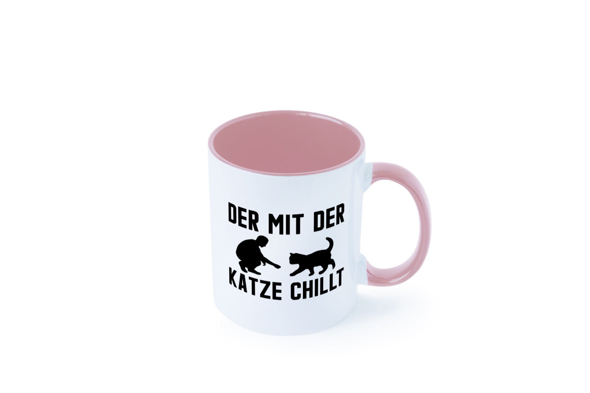 Mit der Katze | Chillen Katzenliebhaber Tierfreund lustiger Spruch Geschenk