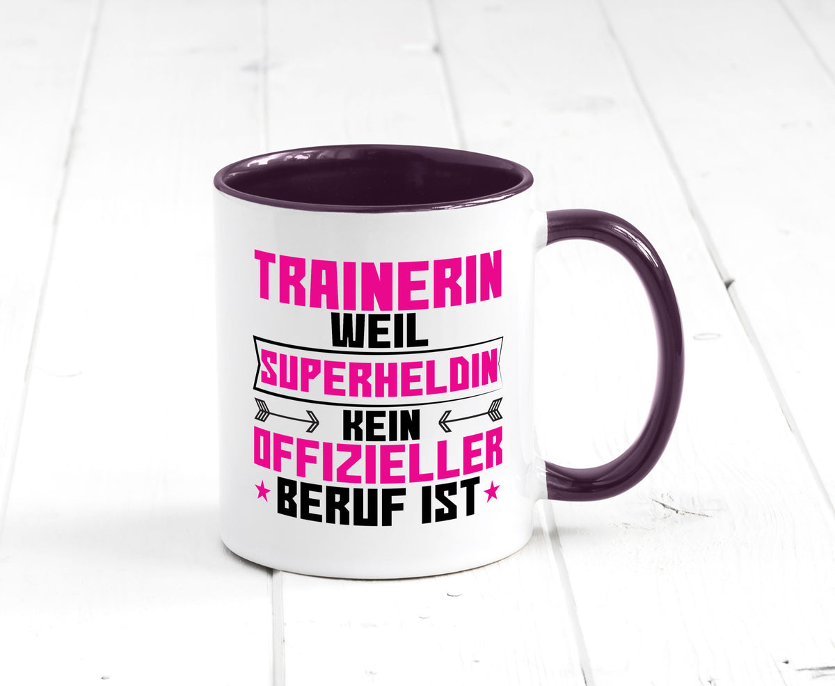 Superheldin Trainerin | Sportverein Humor Geschenkidee Tasse