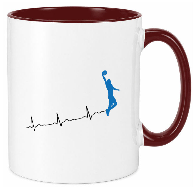 Herzschlag Basketball | Motiv Sport Ballsport Humor Geschenkidee Tasse