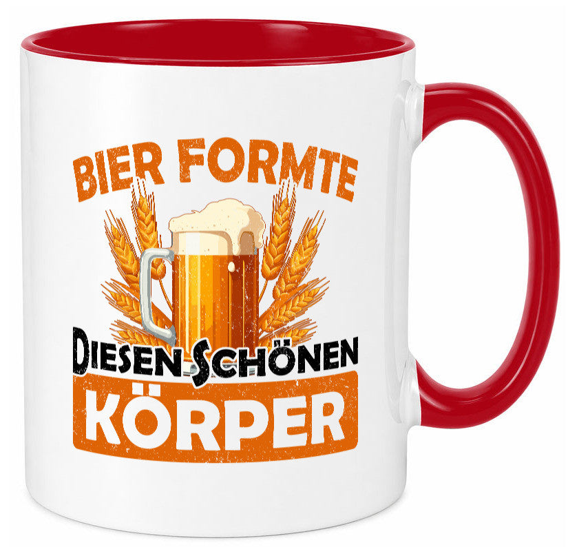 Bier förmte diesen Körper | bierliebhaber v2 Humor Geschenkidee Tasse