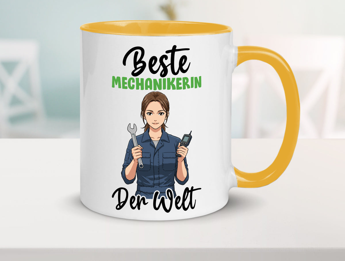 Beste Mechanikerin | KFZ v2 Humor Geschenkidee Tasse