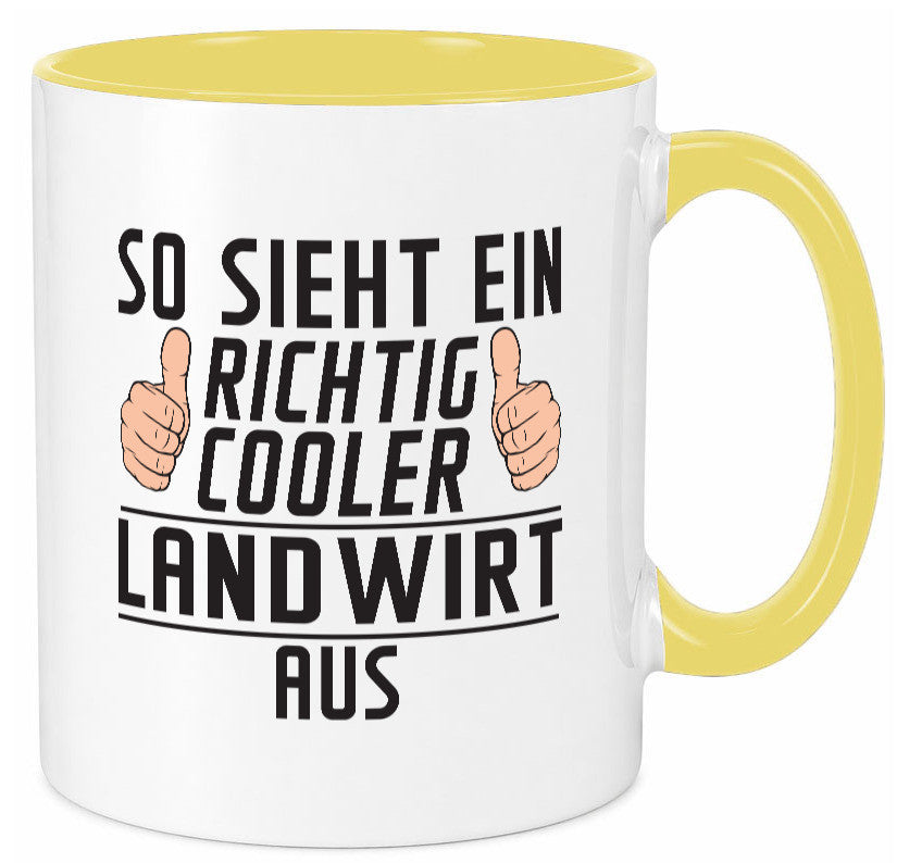 Richtig Cooler Landwirt | Bauer Landwirtschaft lustig Humor Geschenkidee Tasse