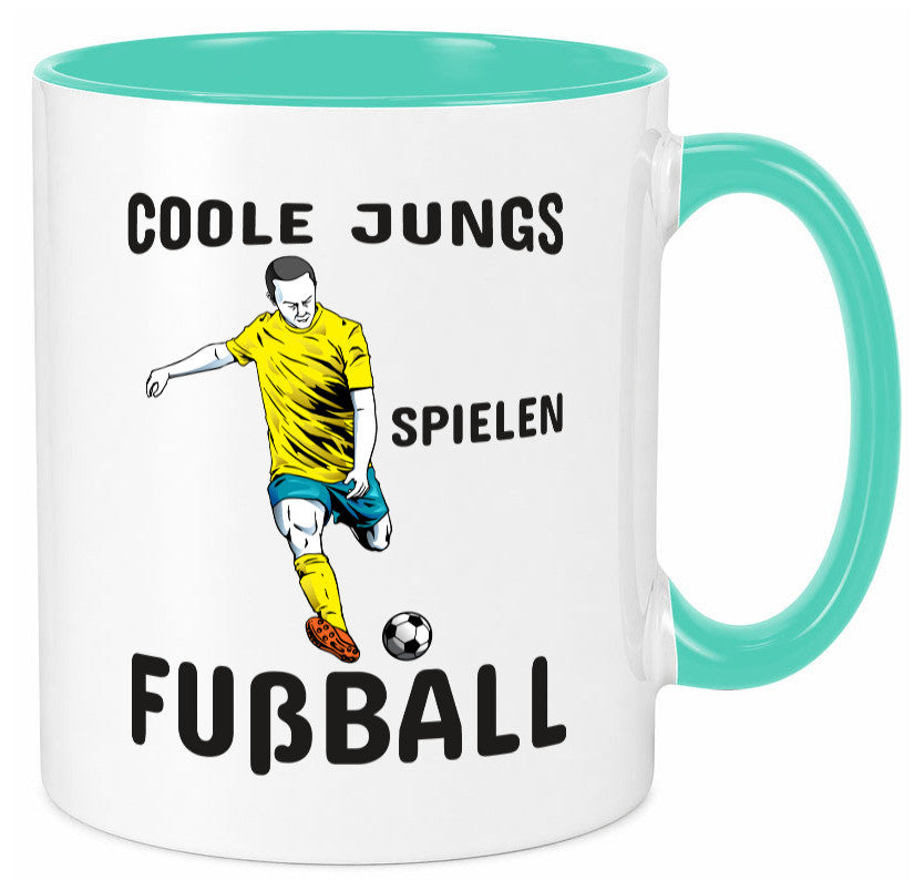 Coole Jungs spielen Fußball | Fußballer Tasse Junge lustiger Spruch Geschenk
