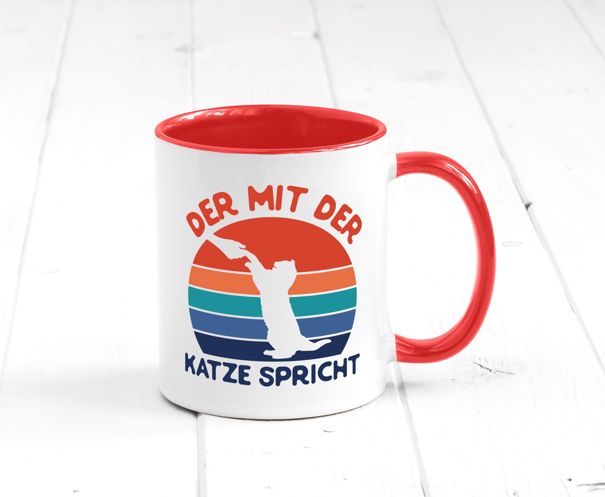 Der mit Katze Spricht | Katzenliebhaber Humor Tierliebhaber Geschenkidee Tasse