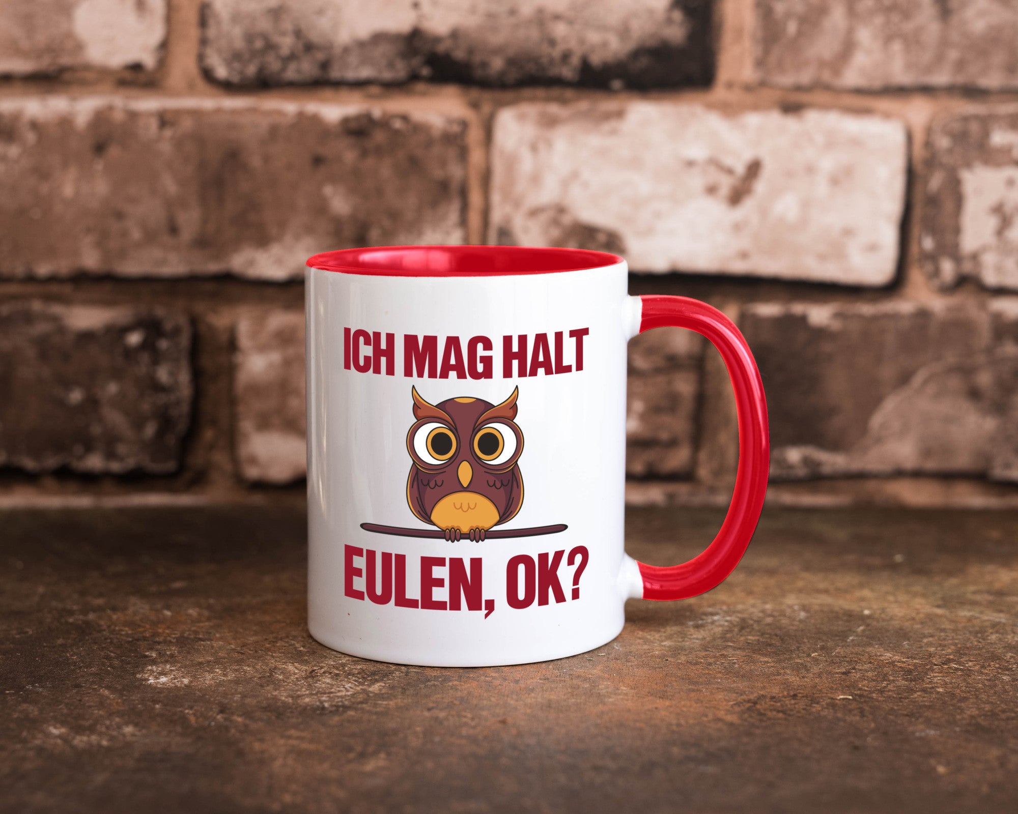 Ich mag Eulen | Spruch süße Eule Motiv lustiger Geschenk Humor Geschenkidee