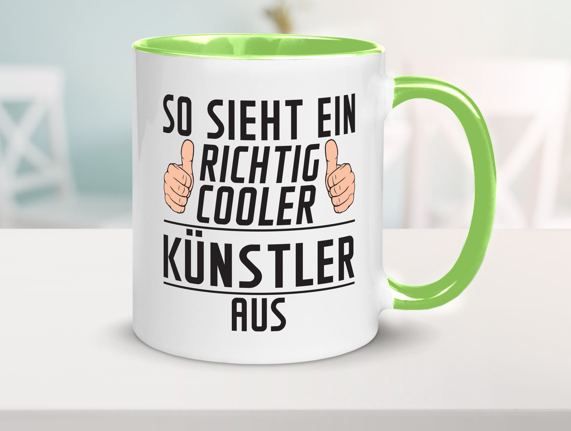 Richtig Cooler Künstler | Spruch lustig Kunst Geschenkidee Humor Tasse