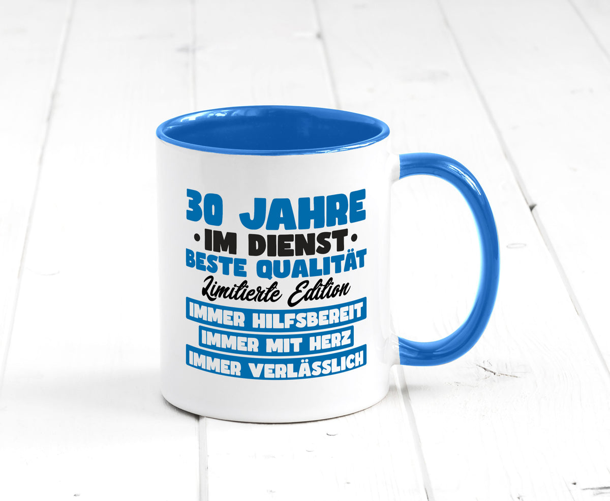 30 Jahre im Dienst | Jubiläum Arbeit v7 lustig Kollegen Büro Geschenk Tasse