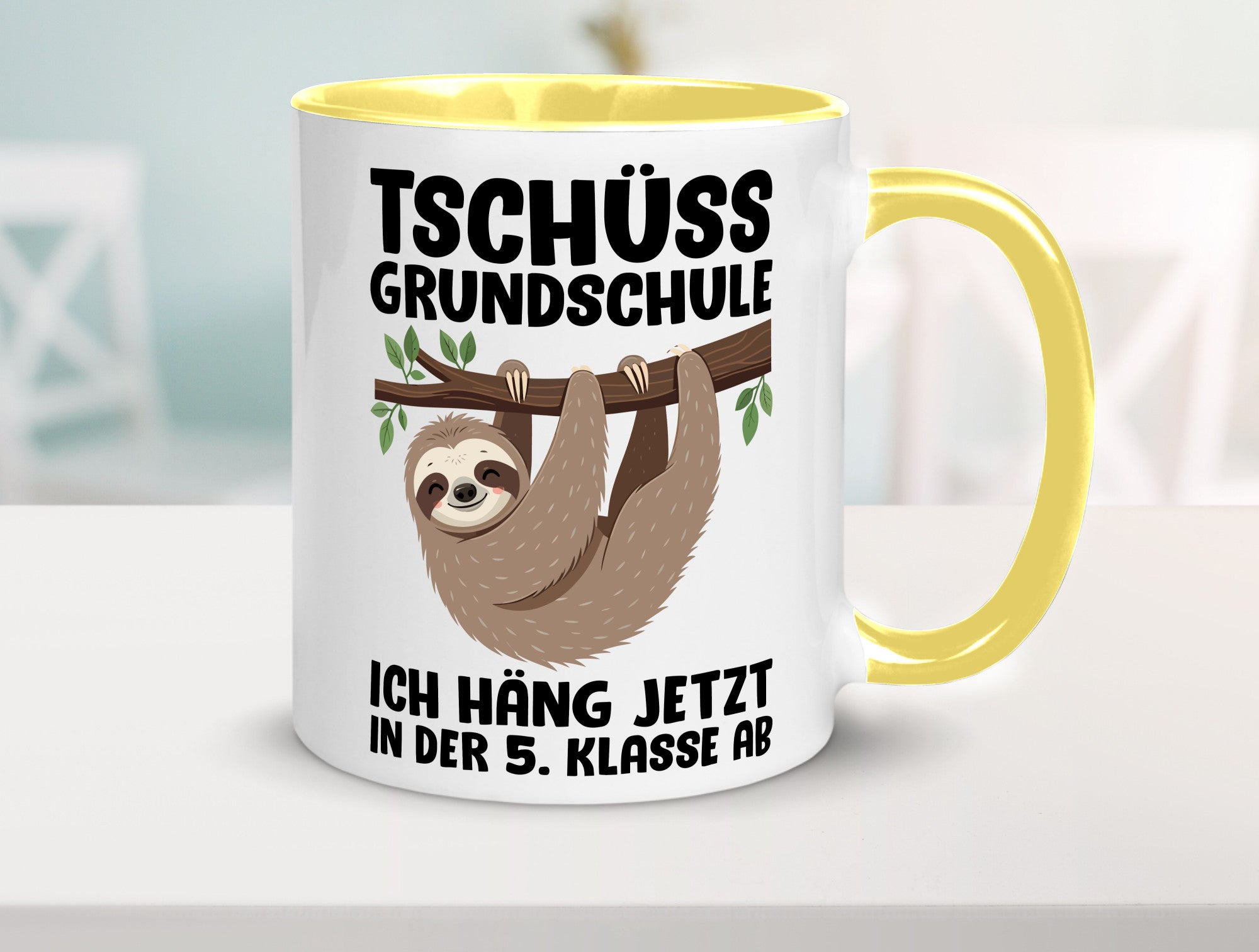 Tschüss Grundschule ich häng jetzt in der 5. Klasse ab Humor Geschenkidee Tasse