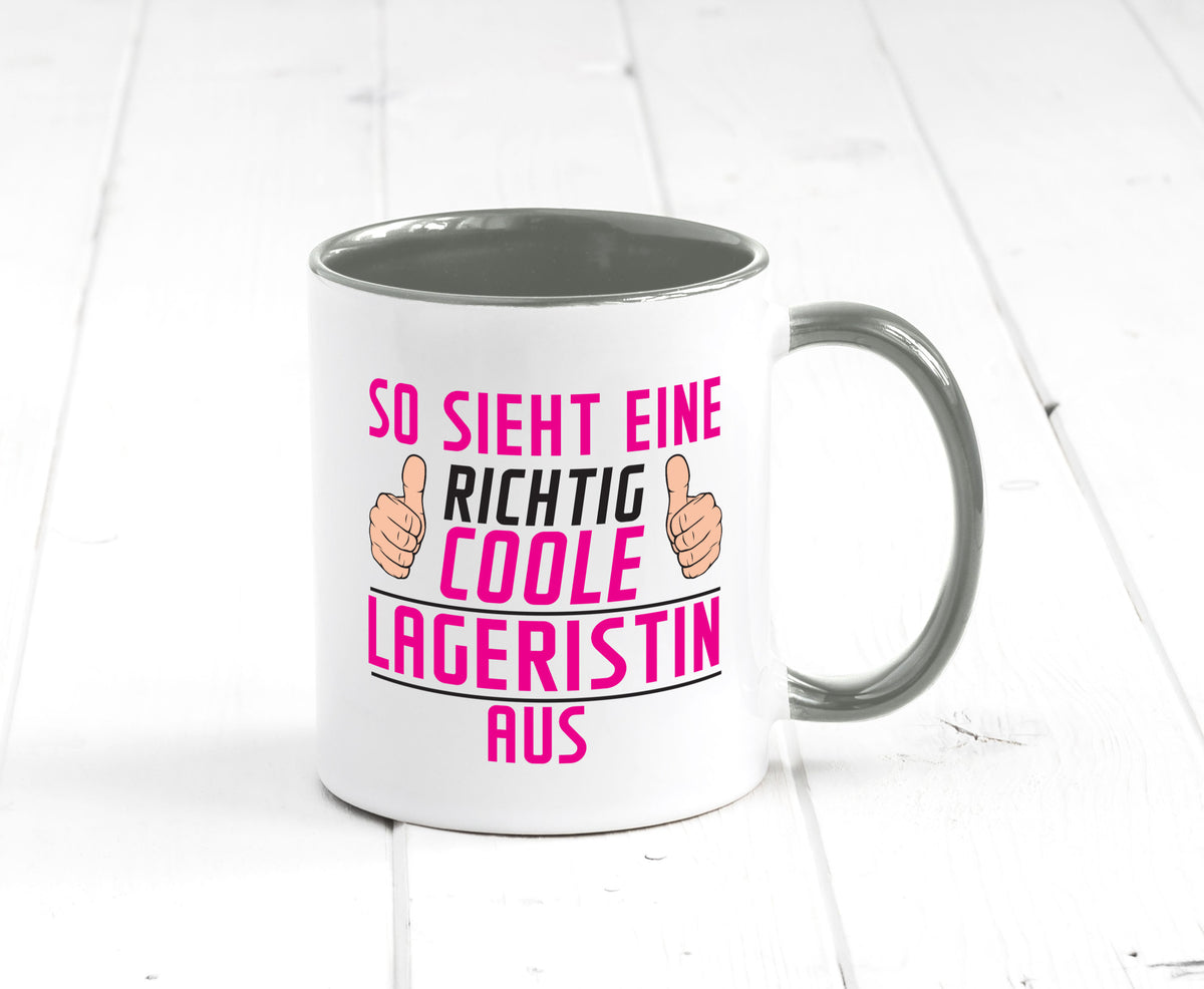 Richtig Coole Lageristin | Beruf Lager Arbeiterin Humor Arbeit Kollegen Büro Tasse