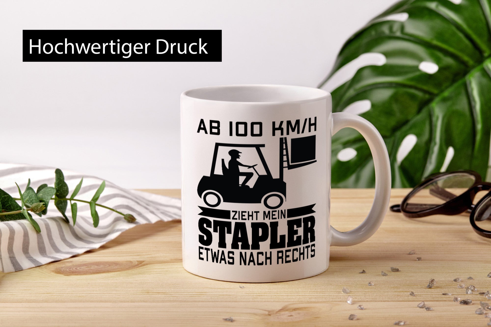 Mein Stapler zieht nach rechts | Staplerfahrer lustiger Spruch Geschenk Humor