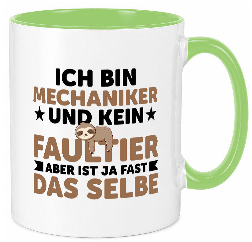 Ich bin kein Faultier: Mechaniker | KFZ Werkstatt Humor Tierliebhaber