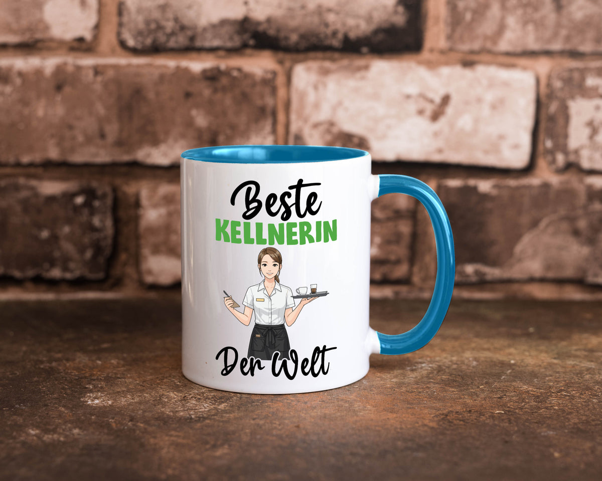 Beste Kellnerin | Beruf kellnern Bedienung v2 Humor Arbeit Kollegen Büro Tasse