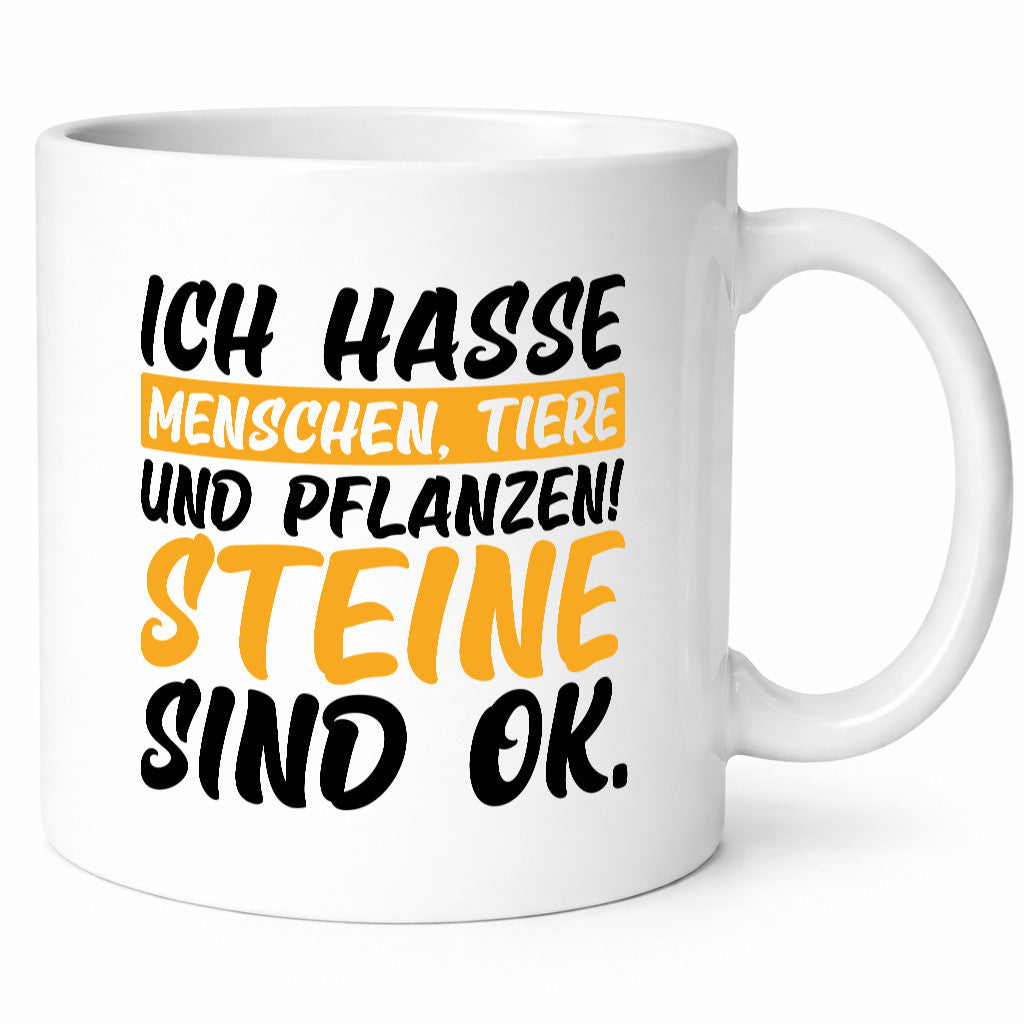 Ich hasse Menschen | Steine Sarkasmus witziger Spruch Geschenk Humor