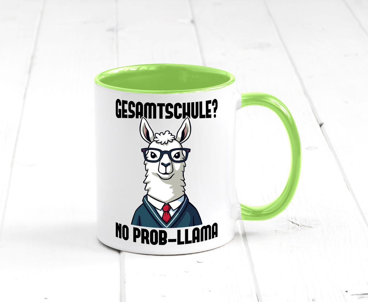 Gesammtschule | no prob-llama Einschuldung Humor Geschenkidee Tasse