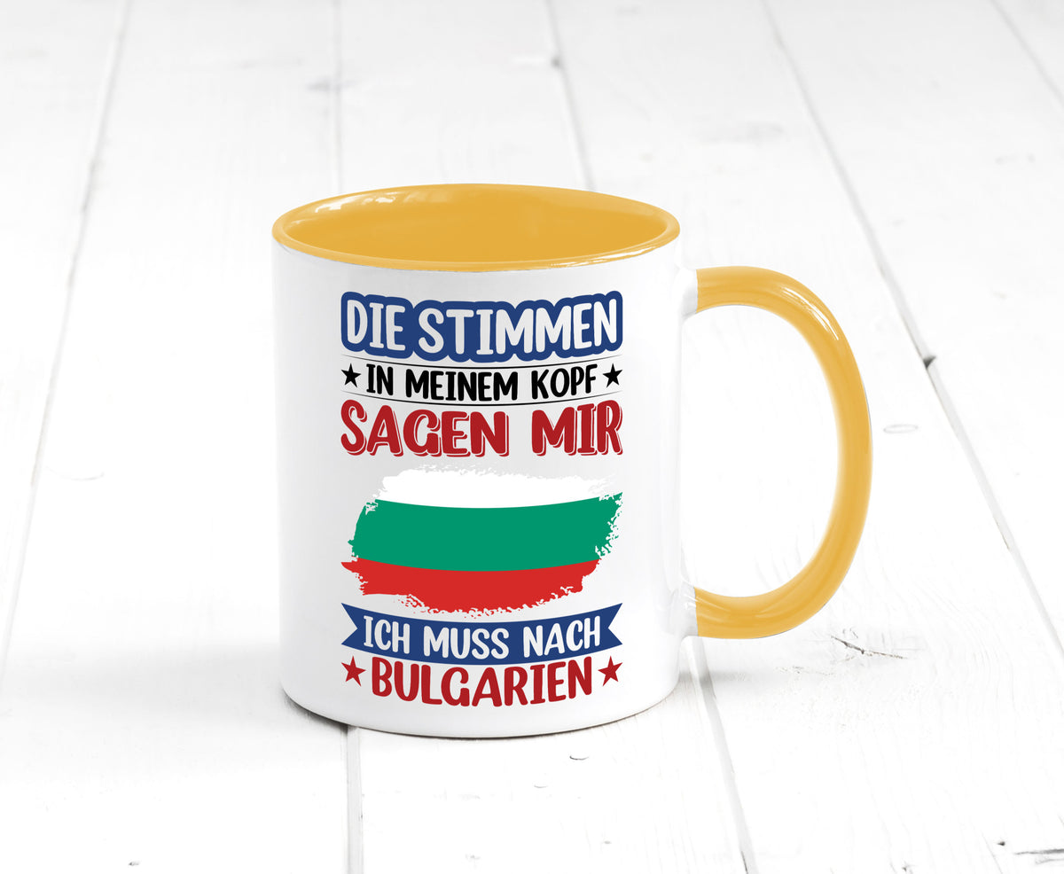 Bulgarien | Urlaub Stimmen in meinem Kopf Traumland Humor Geschenkidee Tasse