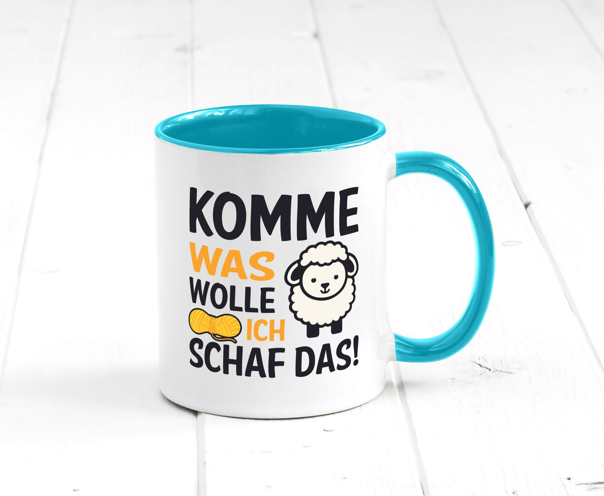 Komme was wolle, ich schaf das | Wolle Humor Geschenkidee Tasse
