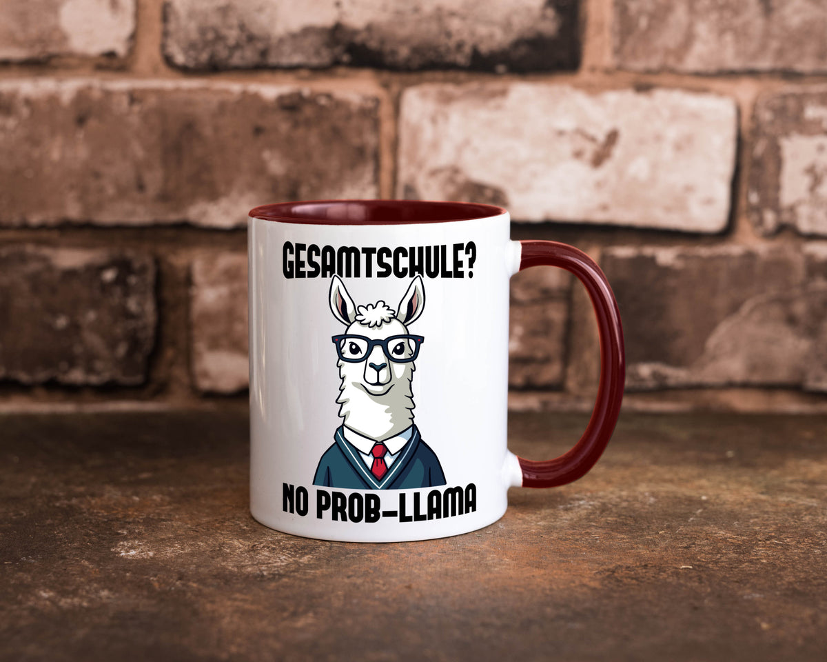 Gesammtschule | no prob-llama Einschuldung Humor Geschenkidee Tasse