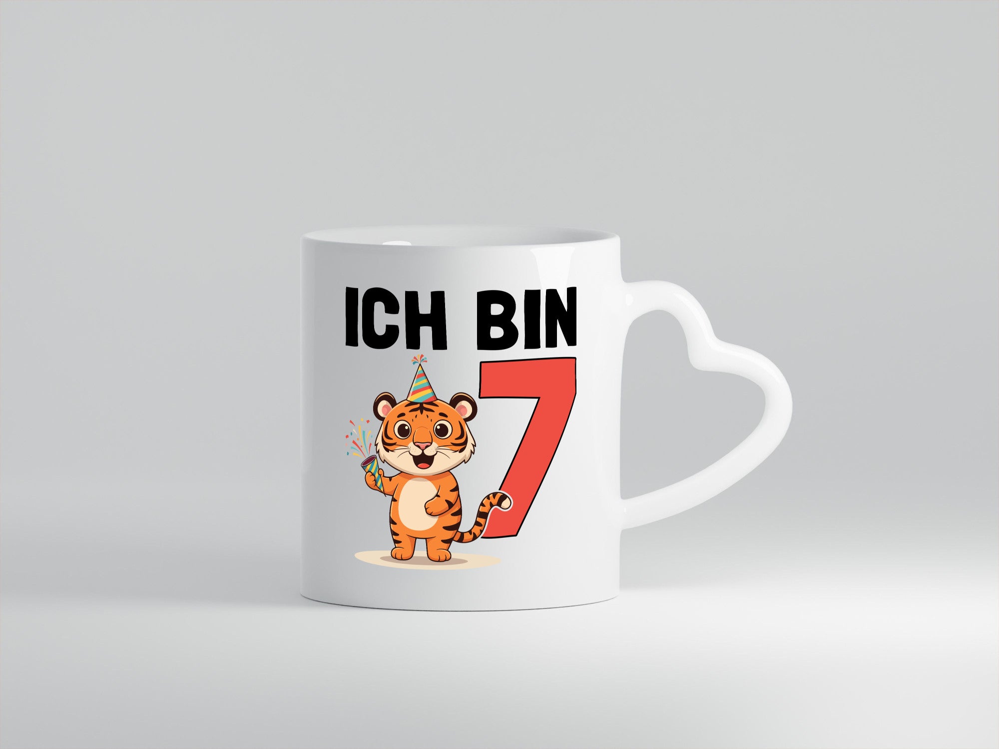 7. Geburtstag | 7 Jahre Tiger Geschenk Geschenkidee lustiger Spruch Tasse