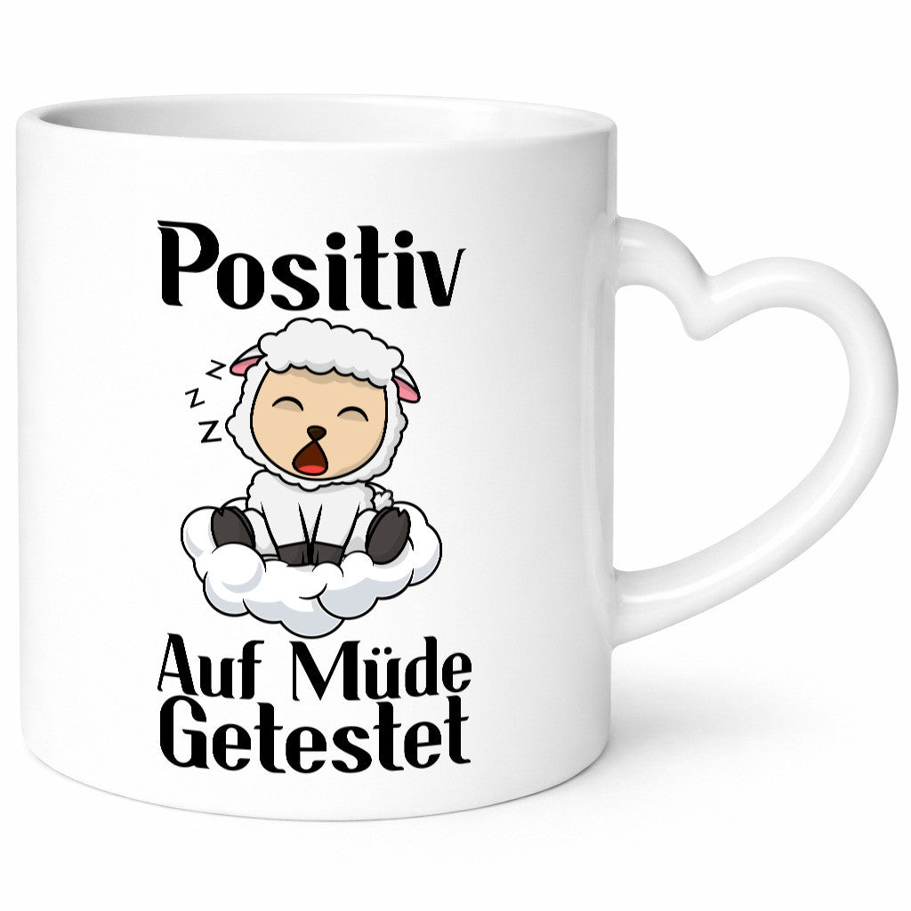 Positiv auf müde getestet | Schlaf Schaf Schlafen Geschenkidee Humor Tasse